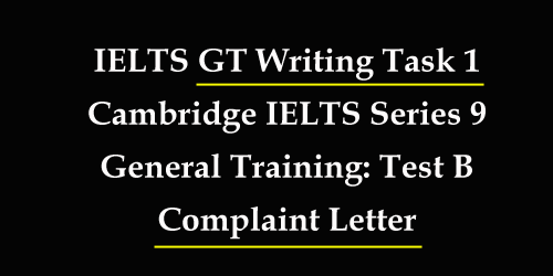 ielts general training letter sample